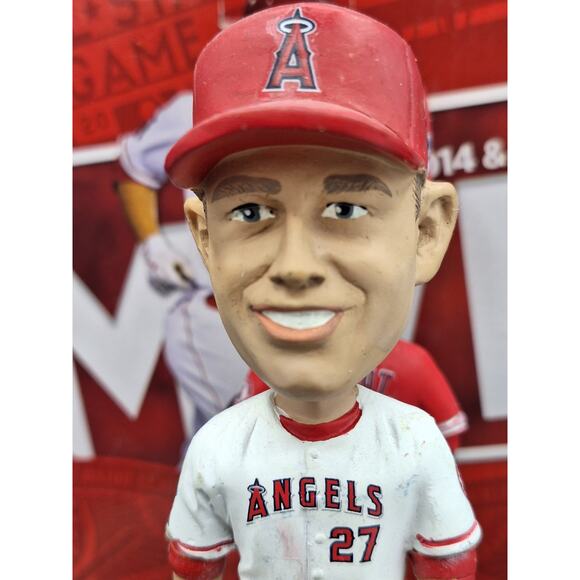 Mike Trout Angels MVP 2014 & 2016, All Star 2014 & 2015 Double Bobblehead (516) - Picture 6 of 14
